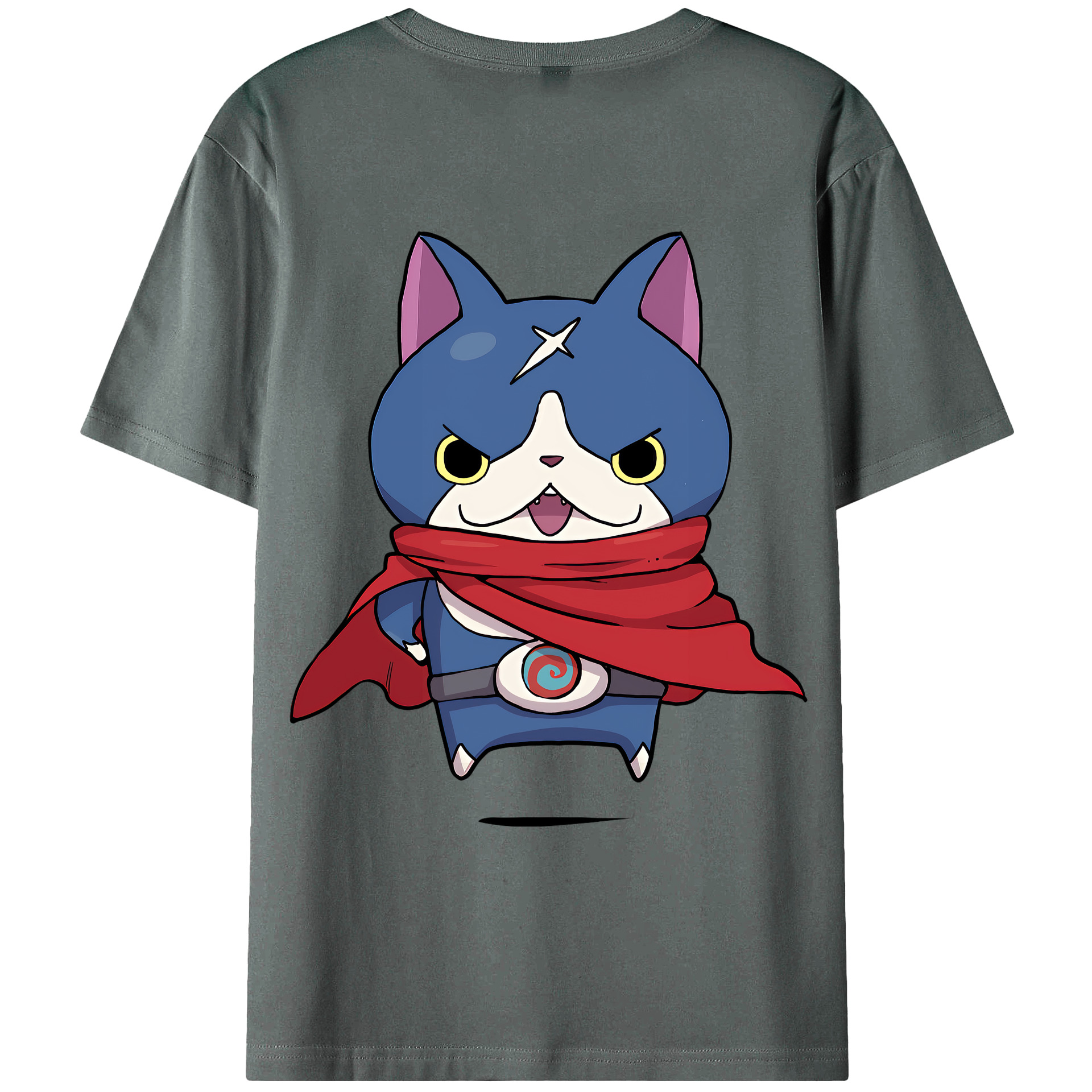 （画像用） 妖怪ウォッチ Yo-kai Watch 綿100％ メンズ半袖Tシャツ（バックプリント） 通気性